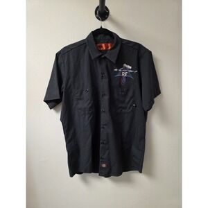 Vintage Dickies Work Shirt Rat Fink Ed Roth '55 Chevy Hot Rod Car Graphic – Sz M